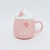 Caneca Cat 3D Kawaii com Tampa e Colher de Porcelana 400ml na internet