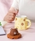 Caneca Ursinho 3D Premium de Porcelana c/ Tampa e Canudo de Vidro 400ml na internet