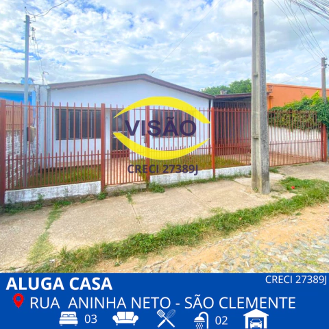 Aluga casa Bairro São Clemente