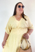 Vestido Jussana decote V liso Plus Size - Me more