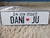 Placas de aluminio fundo Branco e letras pretas