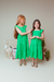 Vestido Infantil Luxo Três Marias Verde