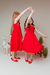 Vestido Infantil Luxo Três Marias Vermelho - comprar online