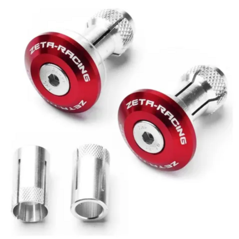 TAMPA DA PONTA DO GUIDAO ZETA 29MM ALUMINIO - VERMELHO