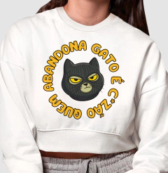 Quem abandona gato é c*zão - Moletom cropped