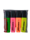 Kit Marca texto Stabilo Boss - 4 cores Vibrantes