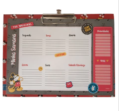 Prancheta Mickey com planner + 2 refil planner - comprar online