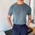 Camiseta De Malha De Manga Curta Verão Masculina Leve Em Torno Do Pescoço Fina na internet
