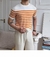 Camiseta listrada moderna e combinada de manga curta masculina - comprar online