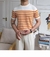 Imagem do Camiseta listrada moderna e combinada de manga curta masculina