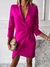 Vestido casual multicolorido solto de manga comprida com renda - comprar online