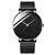Relógio de quartzo minimalista masculino, aço inoxidável, cinto de malha, sim - comprar online