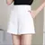 Calção casual feminina de cintura alta linha A, short de chiffon - comprar online