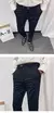 Calça justa monocromática masculina, calça casual de negócios, moda primavera - loja online