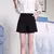 Calção casual feminina de cintura alta linha A, short de chiffon