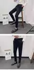 Calça justa monocromática masculina, calça casual de negócios, moda primavera na internet