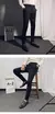Imagem do Calça justa monocromática masculina, calça casual de negócios, moda primavera