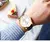 CURREN-Relógios Quartzo Masculino com pulseira de couro, relógios de pulso mas