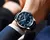 CURREN-Relógios Quartzo Masculino com pulseira de couro, relógios de pulso mas - loja online