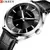CURREN-Relógios Quartzo Masculino com pulseira de couro, relógios de pulso mas - Sky Secret