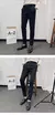 Calça justa monocromática masculina, calça casual de negócios, moda primavera