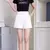 Imagem do Calção casual feminina de cintura alta linha A, short de chiffon