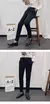 Imagem do Calça justa monocromática masculina, calça casual de negócios, moda primavera