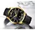 CURREN-Relógios Quartzo Masculino com pulseira de couro, relógios de pulso mas - Sky Secret