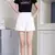 Calção casual feminina de cintura alta linha A, short de chiffon - Sky Secret