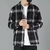 Primavera e outono estilo hong kong camisa xadrez masculina de manga comprida ca