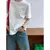 Luxi carta bordada simples manga curta camiseta feminina primavera e verão novo - Sky Secret