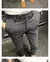 Imagem do Calça casual xadrez justa masculina, calça recortada estilo coreano, calça de