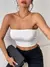 Sexy bodycon top de tubo feminino, monocromático, elástico, roupa casual - comprar online
