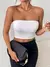 Sexy bodycon top de tubo feminino, monocromático, elástico, roupa casual na internet