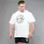 Camiseta de manga curta com gola redonda masculina e feminina, corredores de gra