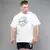 Camiseta de manga curta com gola redonda masculina e feminina, corredores de gra