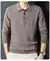Suéter monocromático de caxemira masculino, pescoço polo, lã 100% pura - loja online