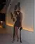 Articat-Vestido elegante sem mangas com renda com gola alta feminina, Slim Fit, - Sky Secret