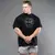 Camiseta de manga curta com gola redonda masculina e feminina, corredores de gra - Sky Secret