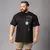 Camiseta de manga curta com gola redonda masculina e feminina, corredores de gra