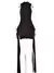 Articat-Vestido elegante sem mangas com renda com gola alta feminina, Slim Fit,