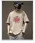 Camiseta de manga curta masculina gola redonda, marca de moda americana, top sol - comprar online