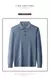 Imagem do Suéter monocromático de caxemira masculino, pescoço polo, lã 100% pura