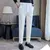 Calça masculina de cintura alta de perna reta, calça estilo britânico, casual - comprar online