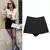 TRAF-Shorts Assimétricos de Cintura Alta Feminina, Mini Saia, Preto, Rosa, Moda