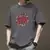 Camiseta de manga curta masculina gola redonda, marca de moda americana, top sol - comprar online