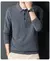 Suéter monocromático de caxemira masculino, pescoço polo, lã 100% pura - comprar online