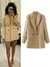 TRAF-Blazer feminino de escritório, preto, bege, cáqui, azul, verde, cinza - Sky Secret