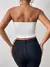 Imagem do Sexy bodycon top de tubo feminino, monocromático, elástico, roupa casual