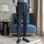 Calça masculina de cintura alta de perna reta, calça estilo britânico, casual na internet